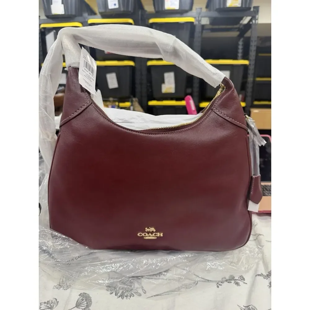 B1-010 COACH CCE48 Ella Convertible Maroon Leather Bag NWT